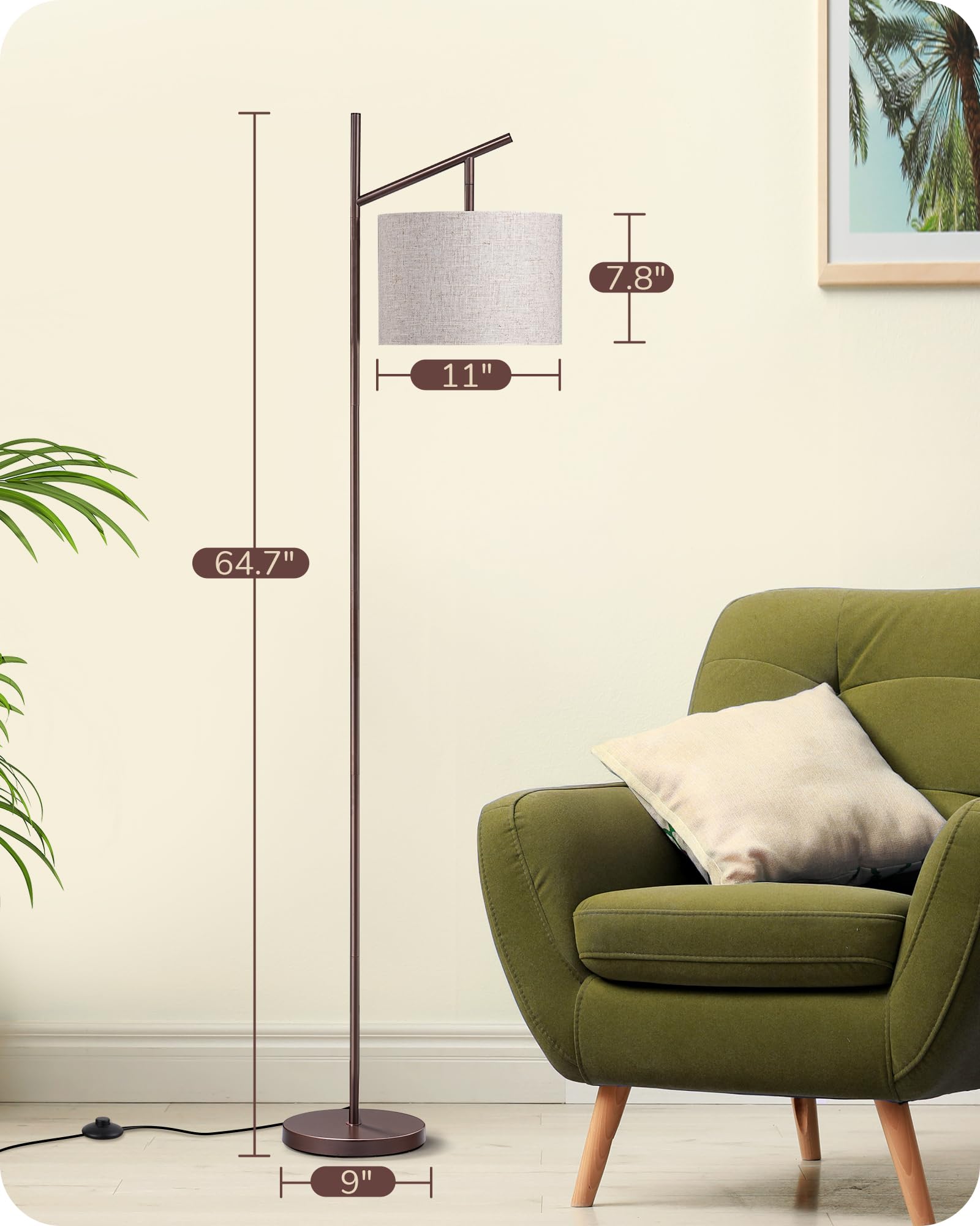 EDISHINE included 8W A19 LED bulb with 3 CCT options.