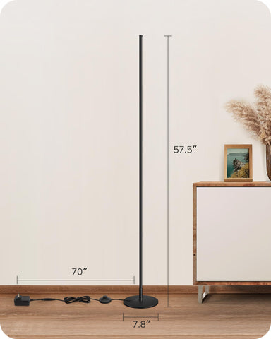 EDISHINE LED Corner Floor Lamp has a stable base to prevent tipping.