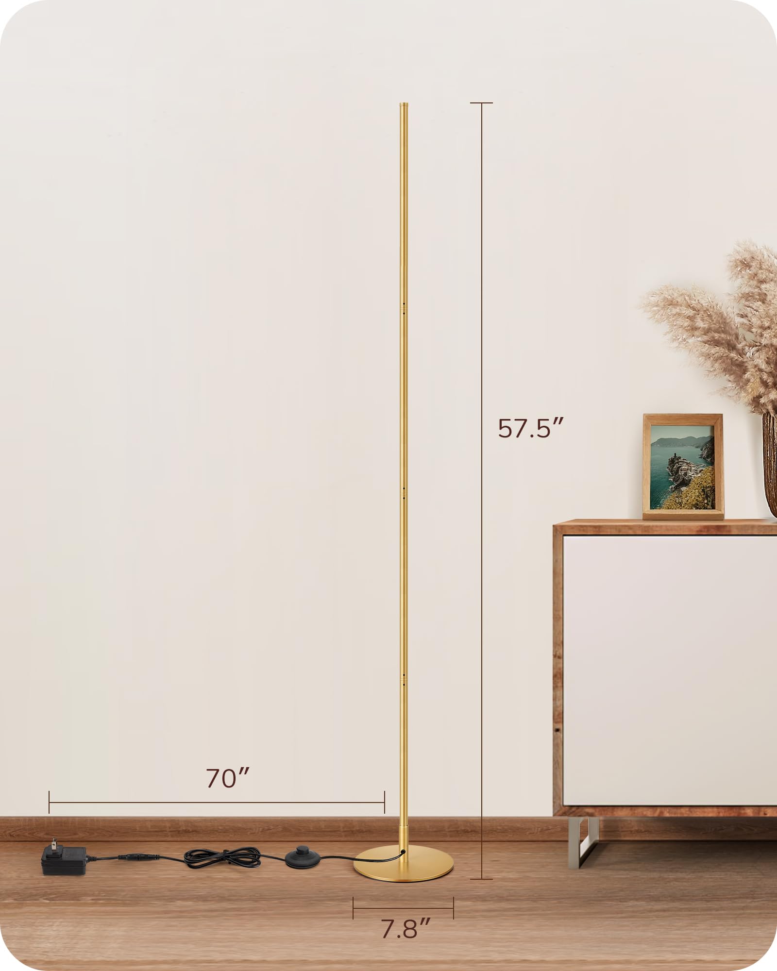 EDISHINE stable chrome base ensures reliable support in any room