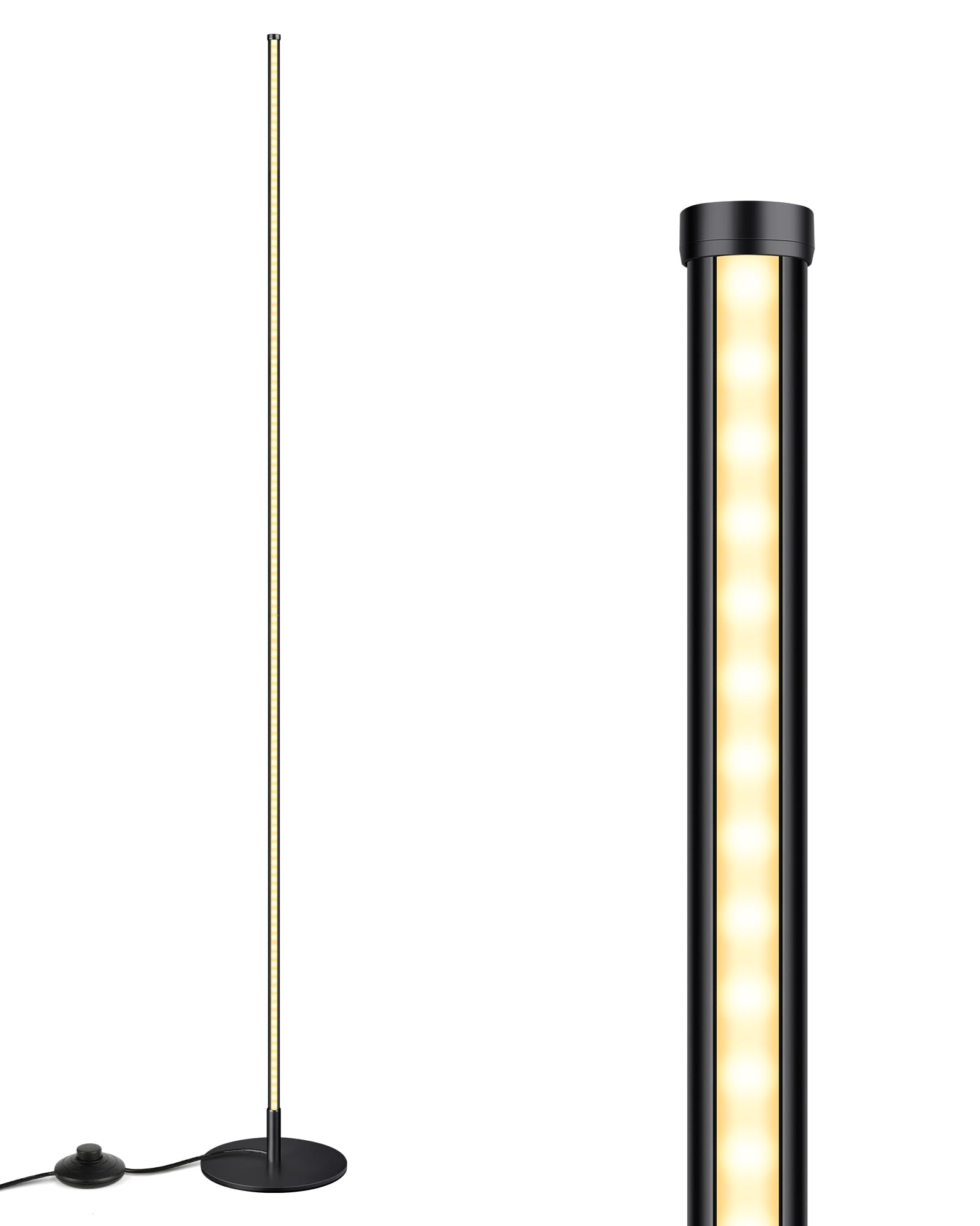 EDISHINE LED Corner Floor Lamp stands tall to brighten corners or seating areas.