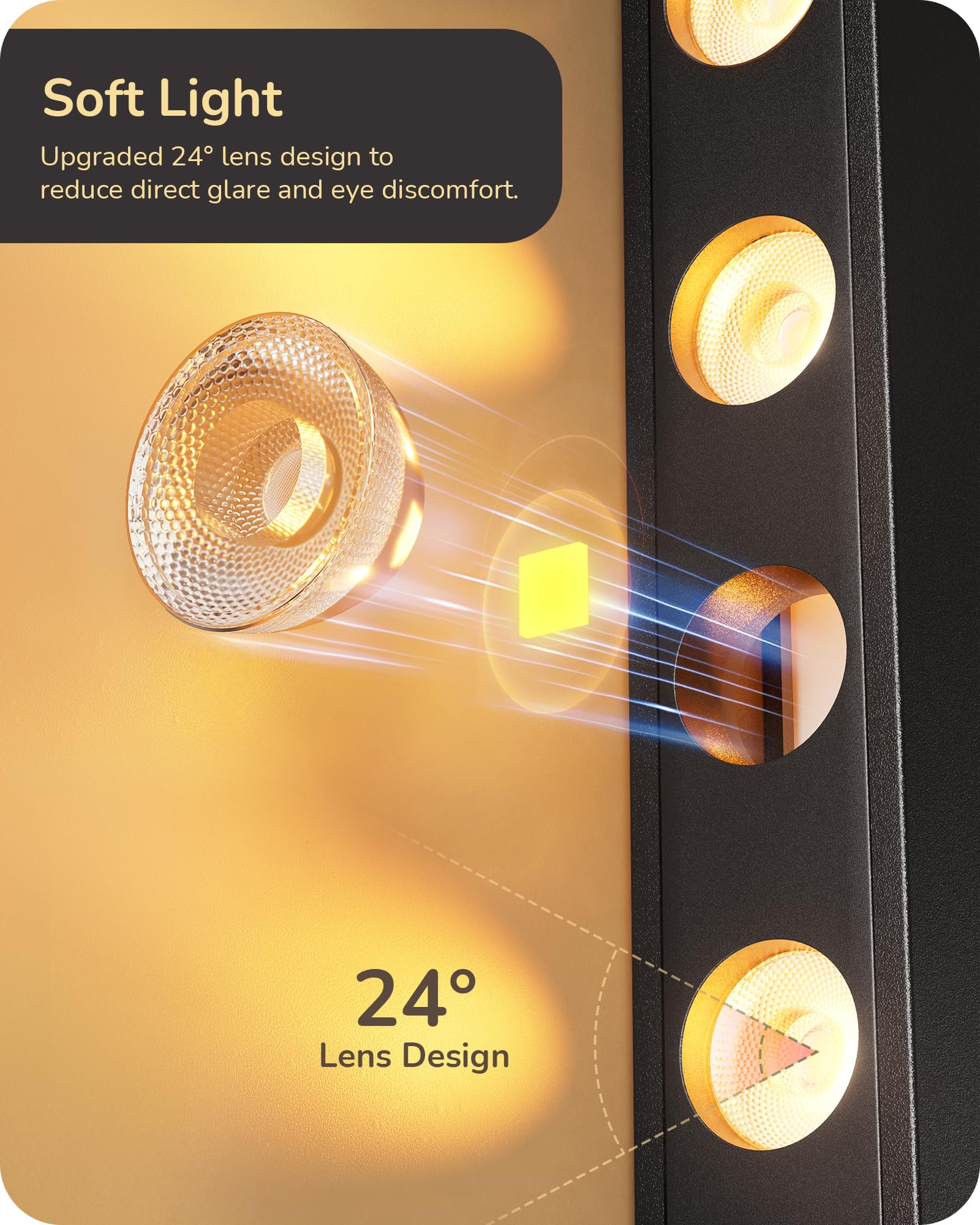 EDISHINE LED corner floor lamp features a sturdy base for stable placement