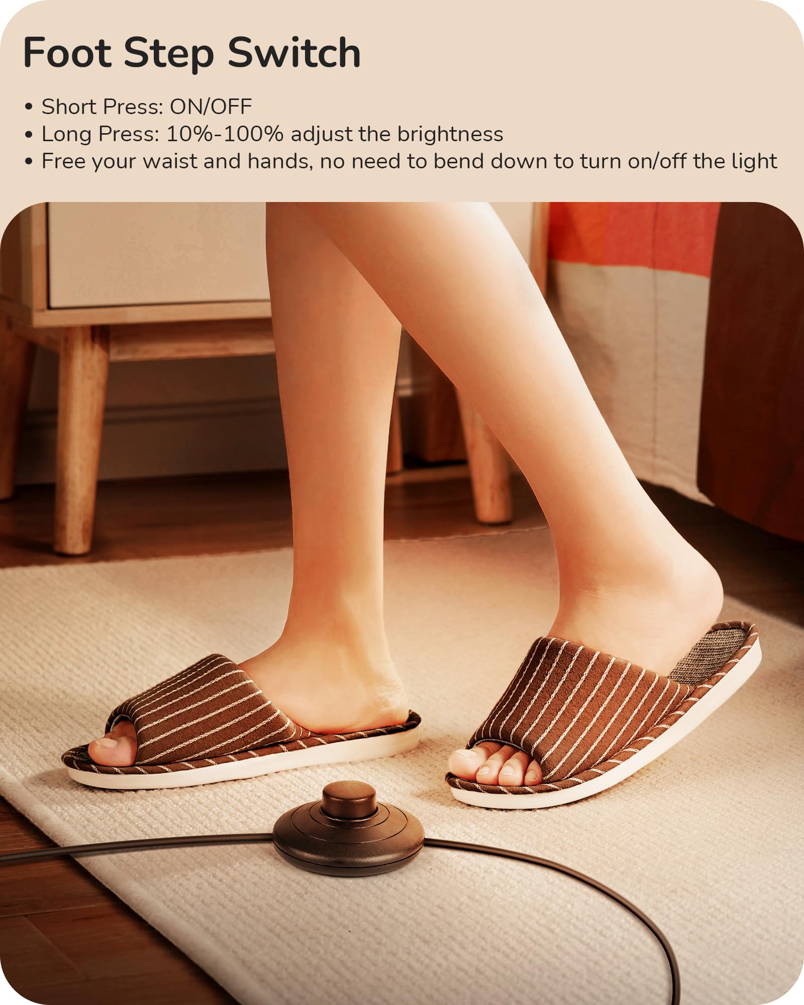 EDISHINE LED Corner Floor Lamp emits warm white 3000K light for cozy evenings.