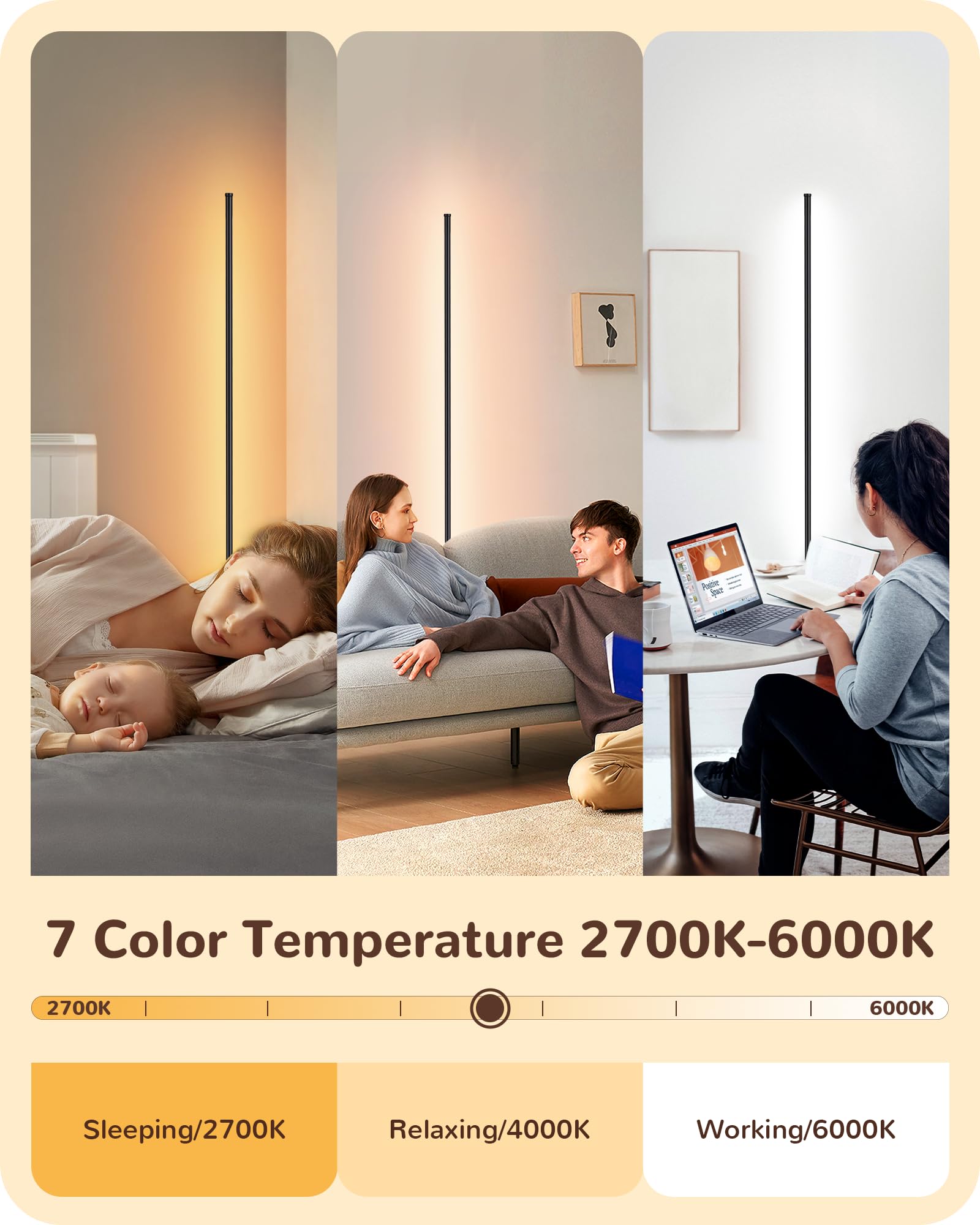 EDISHINE LED Corner Lamp remote control for effortless operation.