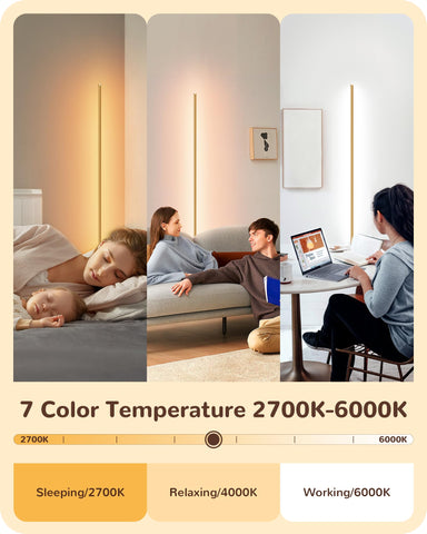EDISHINE LED corner lamp with remote control enables easy brightness tuning from afar.