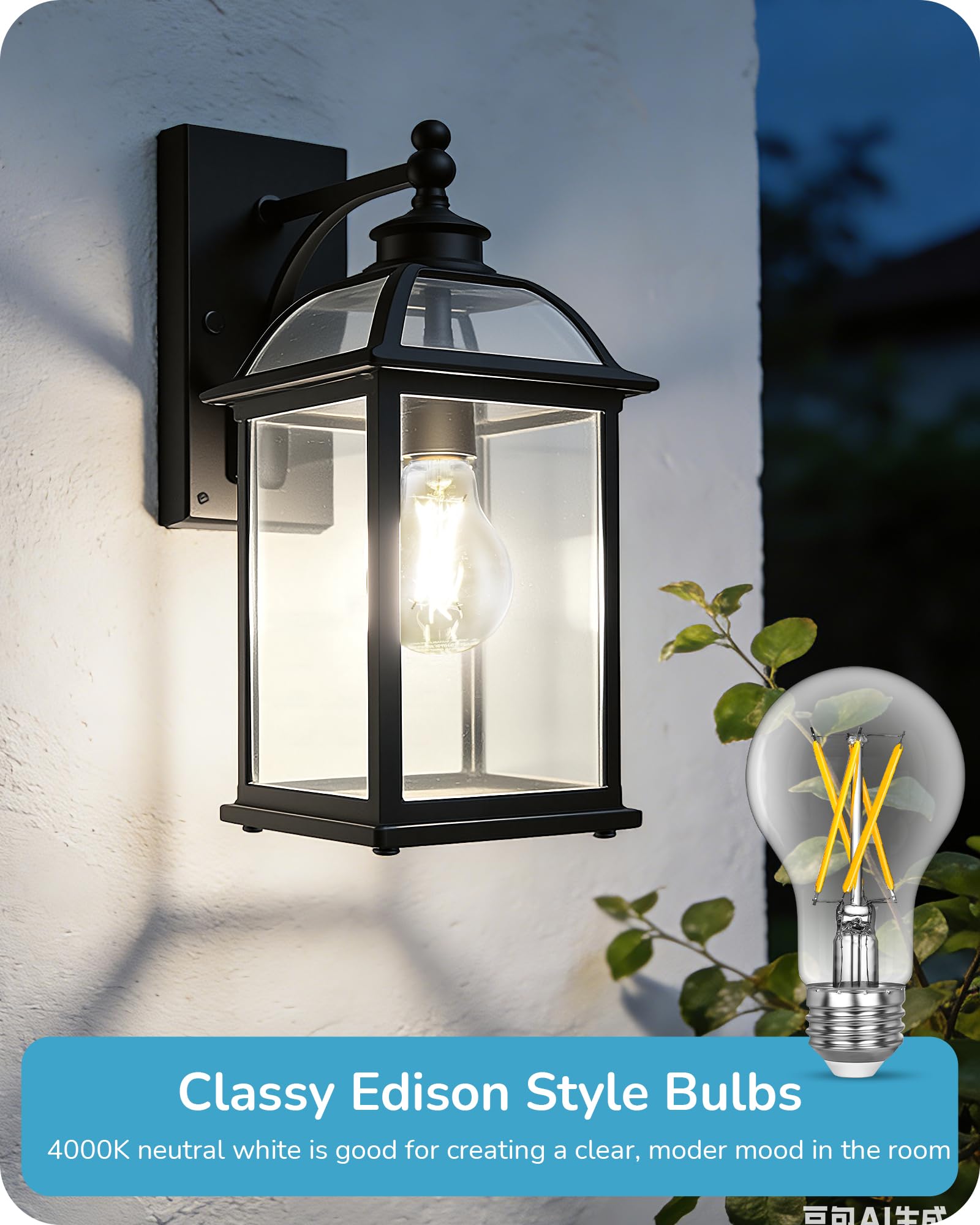EDISHINE Edison bulbs offer dimmable brightness for living spaces and mood lighting.