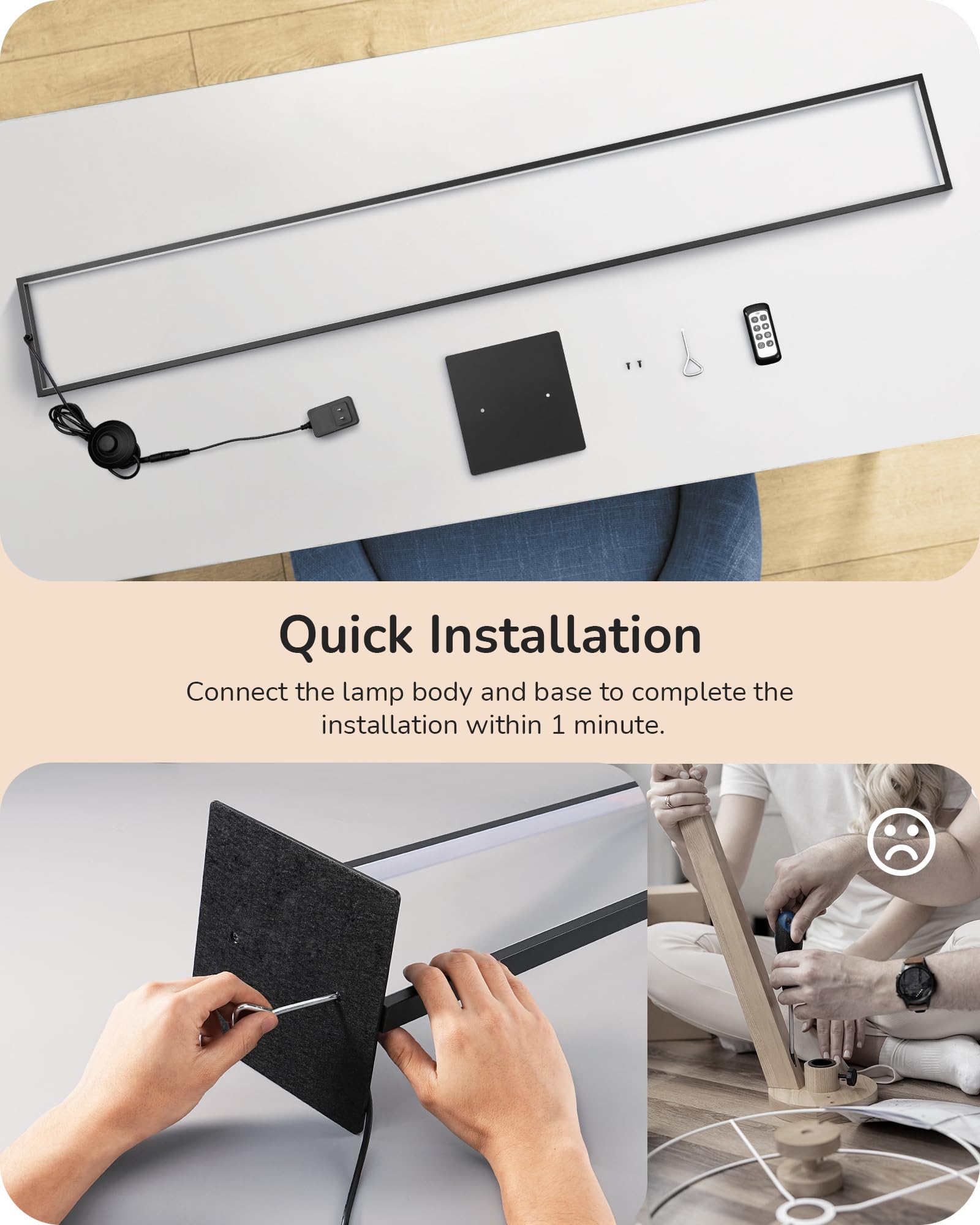 EDISHINE LED Floor Lamp memory-function feature recalls last settings.