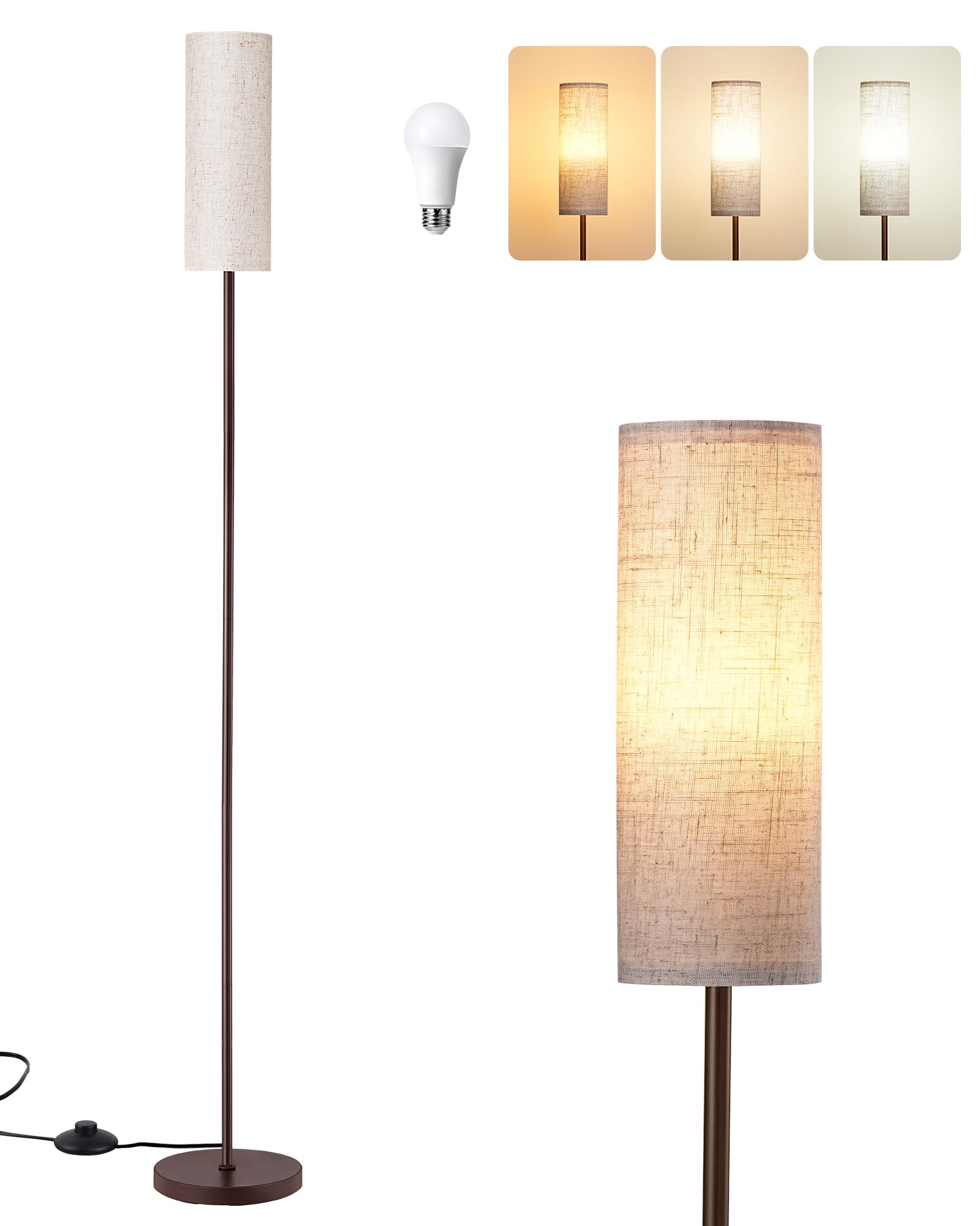 EDISHINE floor lamp placed near sofa for versatile lighting