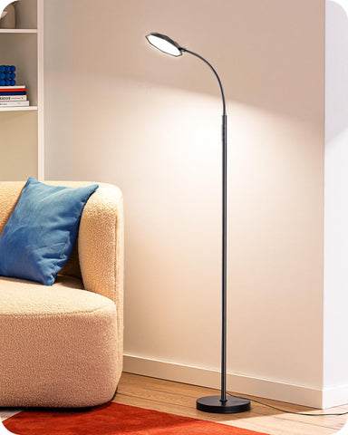 EDISHINE LED floor lamp with remote control for easy lighting adjustment in the living room