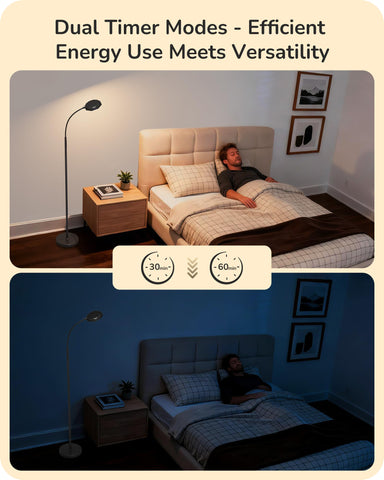EDISHINE LED floor lamp timer settings for bedtime or routines