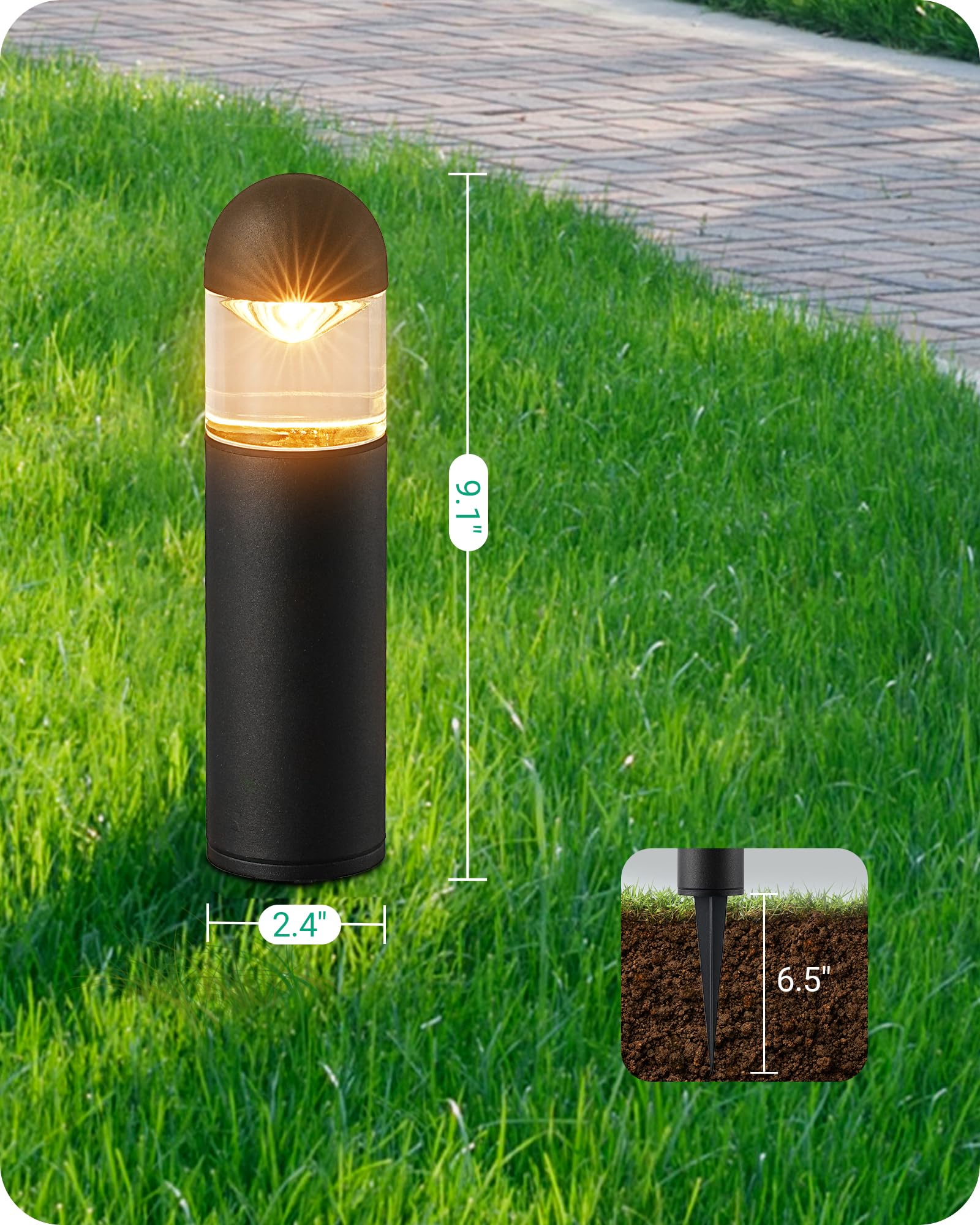 EDISHINE LED light with transparent lens for even illumination.