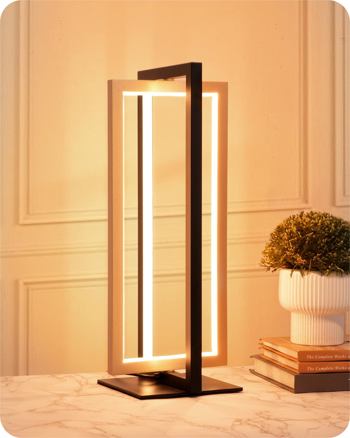EDISHINE LED table lamp with 3 color temperatures for versatile mood lighting.