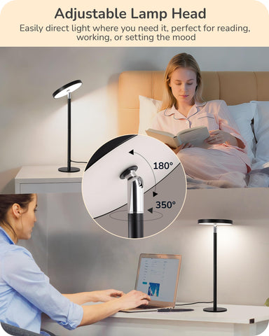 EDISHINE LED table lamp delivers bright illumination for detailed tasks.