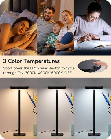 EDISHINE LED table lamp remembers last setting after brief power-off.