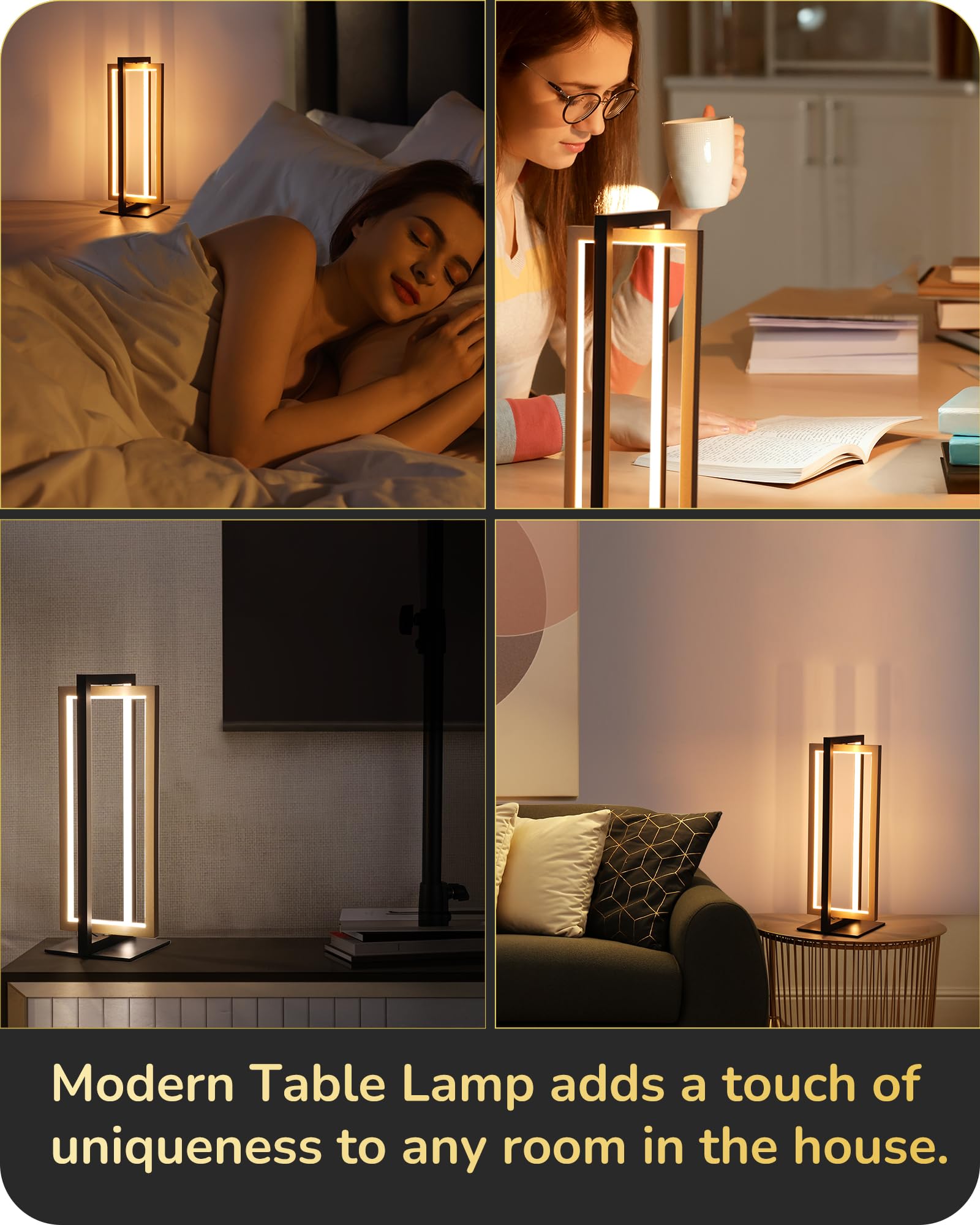Ideal for living rooms and desks in modern interiors.