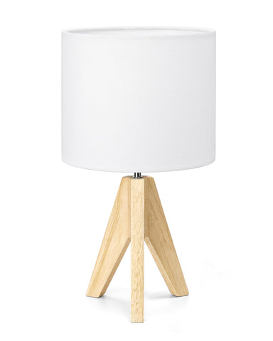 EDISHINE living room lamp offers warm mood lighting on an end table.