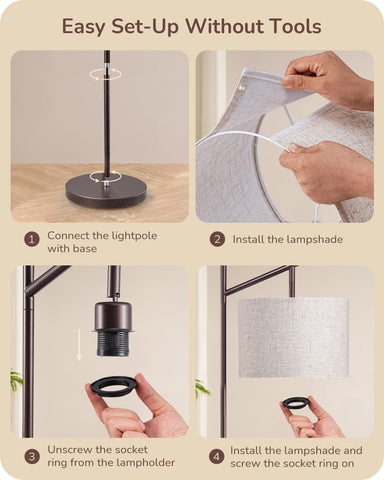 EDISHINE long 78.7-inch cord allows flexible placement.