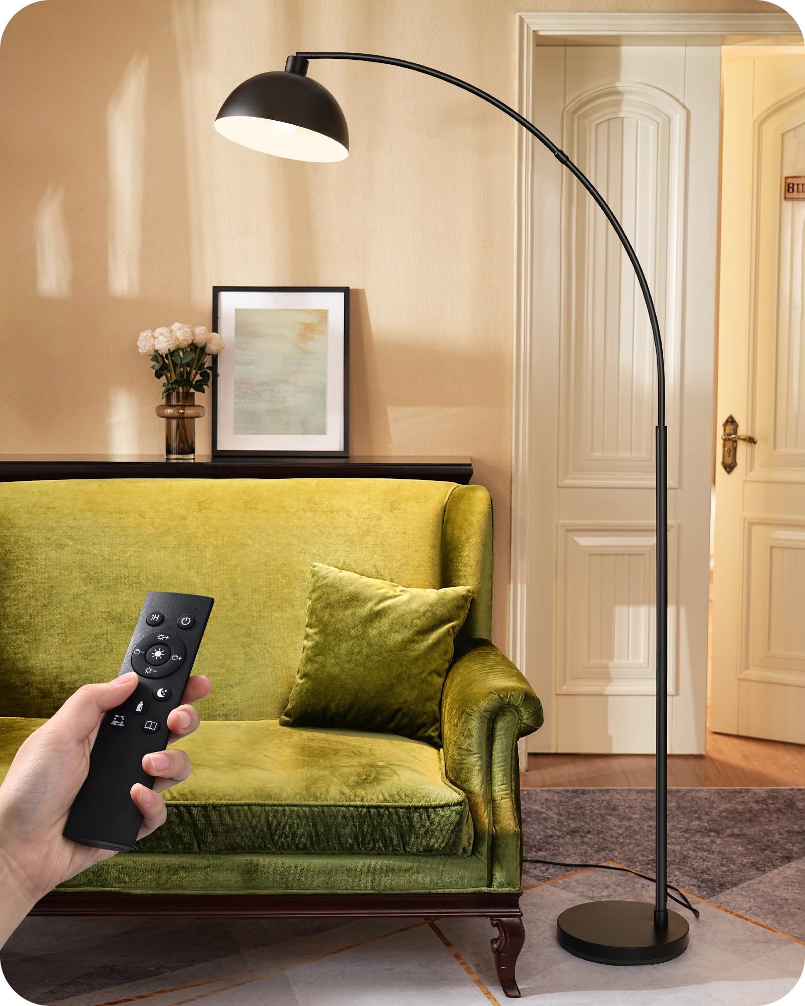 EDISHINE arc floor lamp base for sturdy stability in living rooms