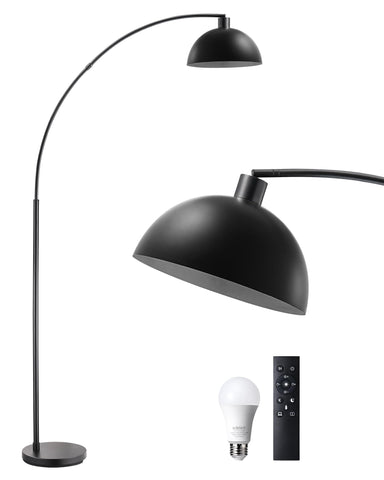 EDISHINE arc floor lamp living room setup showing stylish practical illumination