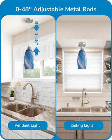 EDISHINE modern interior pendant blends with contemporary bathrooms and hallways