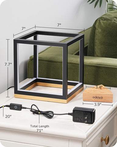 EDISHINE lamp glowing in ambient night mode for cozy spaces