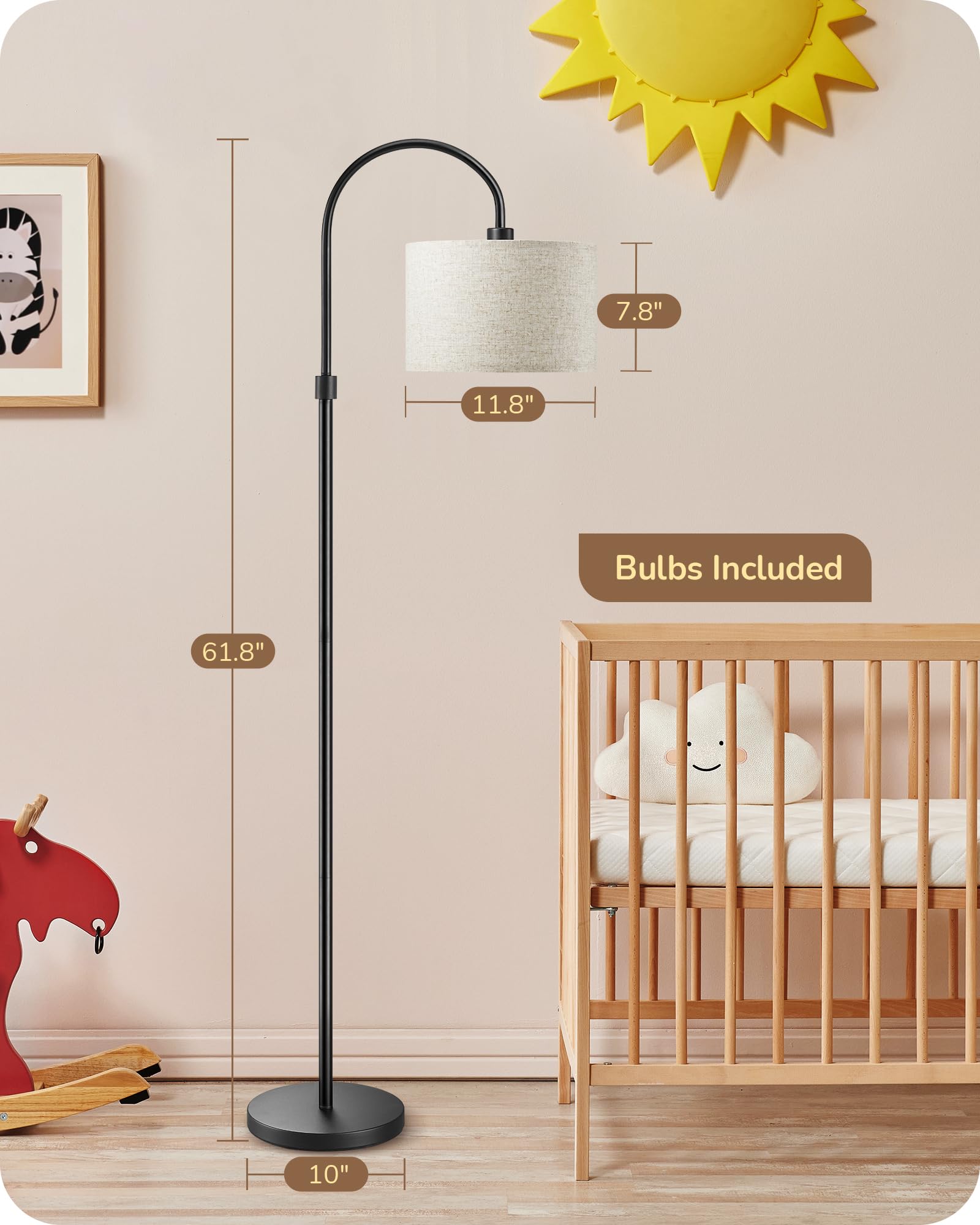 EDISHINE natural linen shade softens light for a calming glow