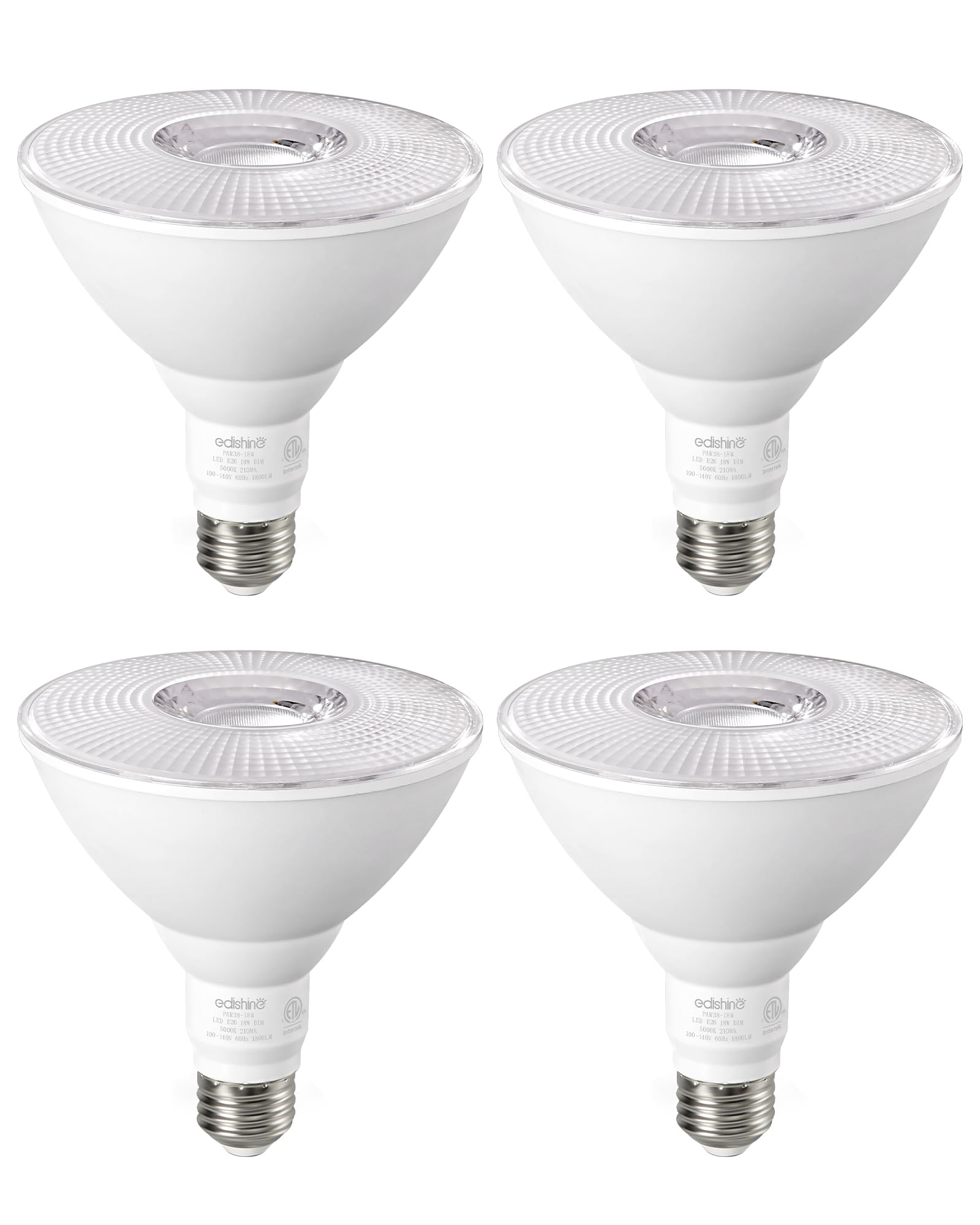 EDISHINE Par38 dimmable flood light outdoor for customizable brightness at night
