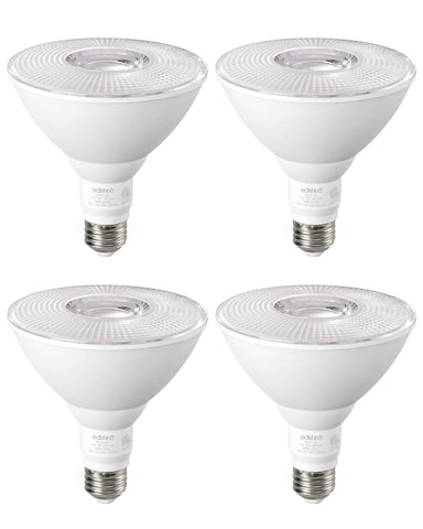EDISHINE PAR38 outdoor flood light bulb for patios with warm 3000K glow