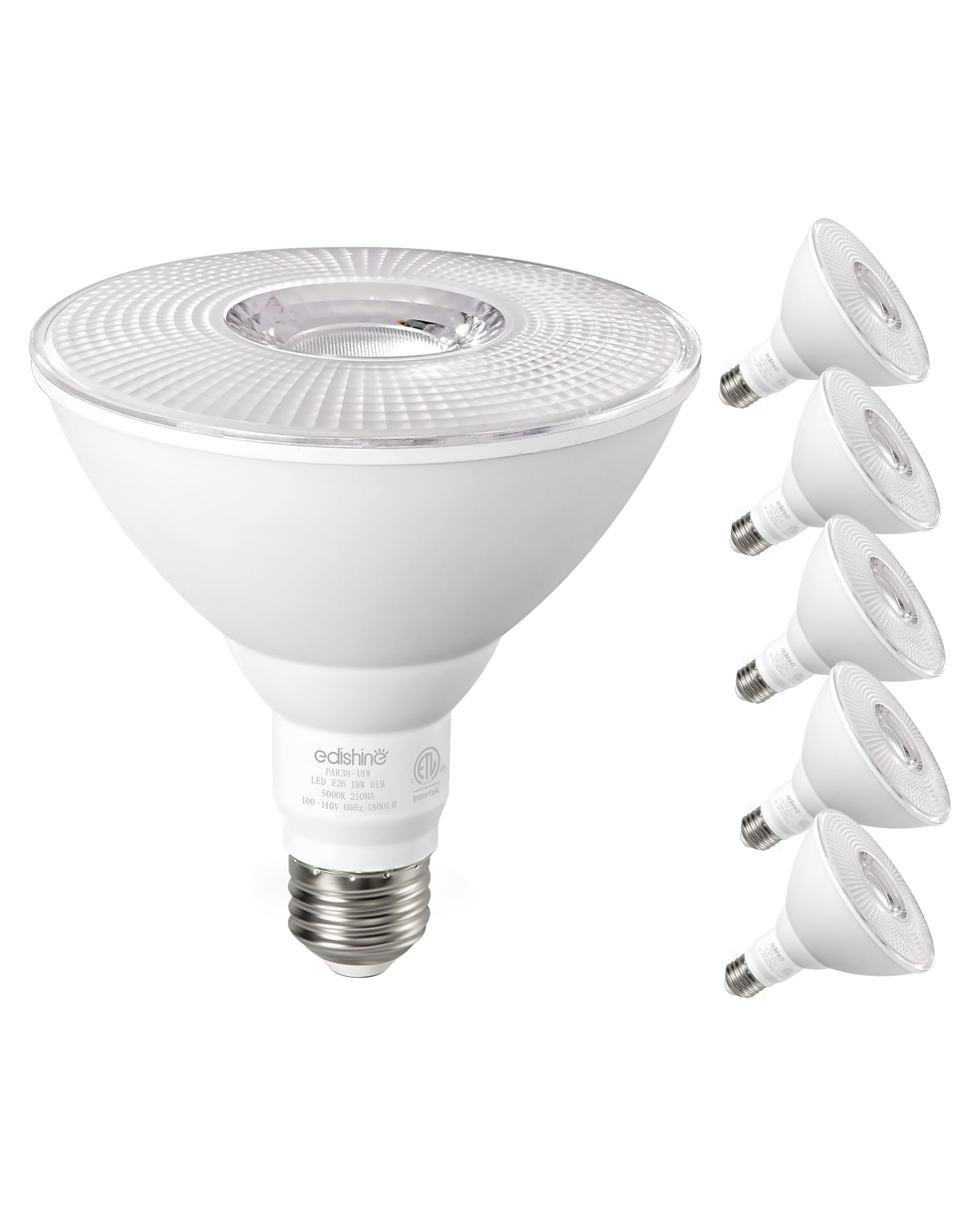 EDISHINE PAR38 outdoor flood light dimming for customizable exterior brightness.