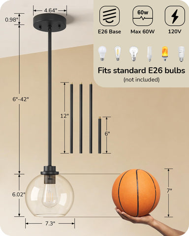 EDISHINE kitchen island pendant set ideal for grouping and balanced lighting
