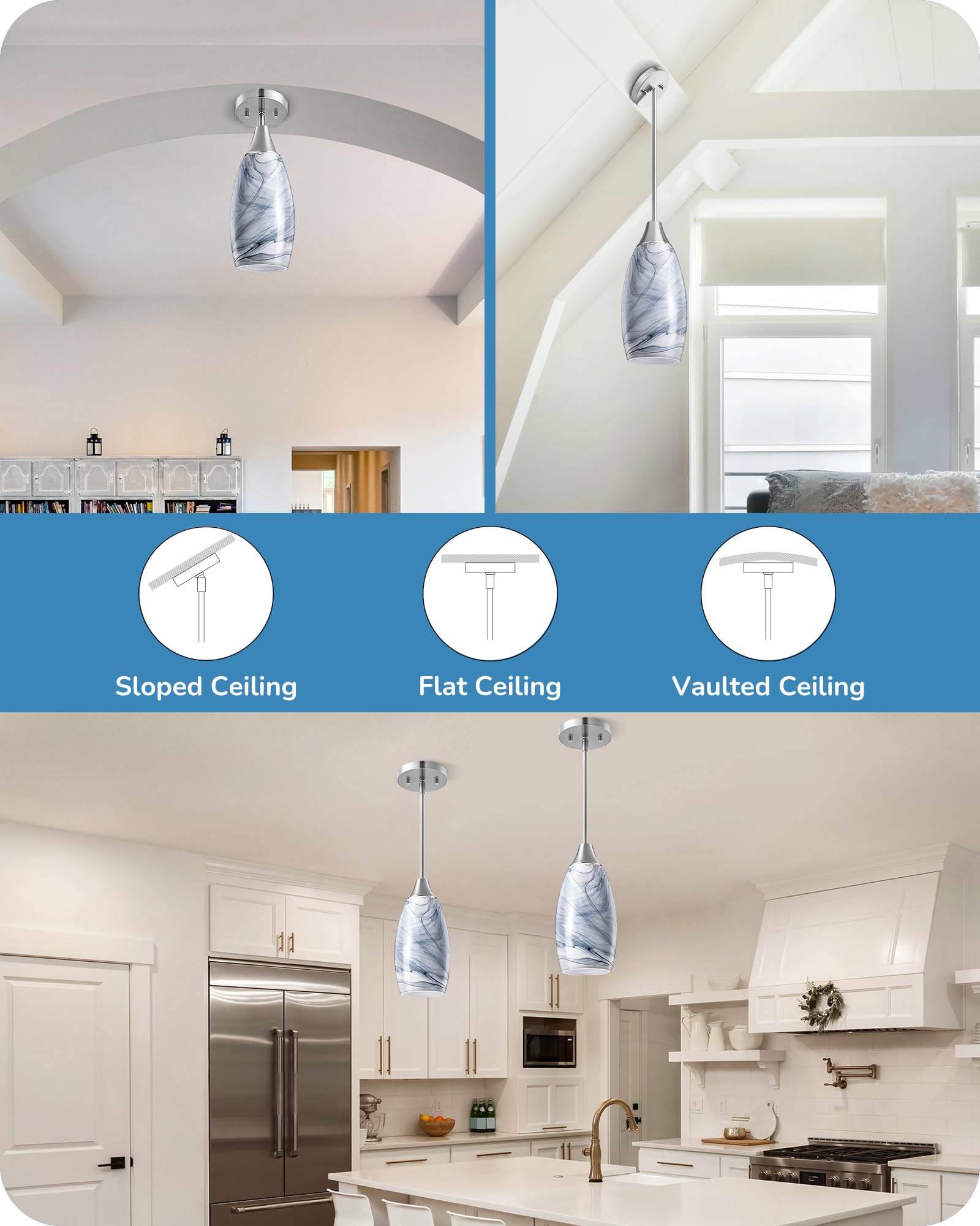 EDISHINE E26 base compatible with LED and dimmable bulbs for mood control.