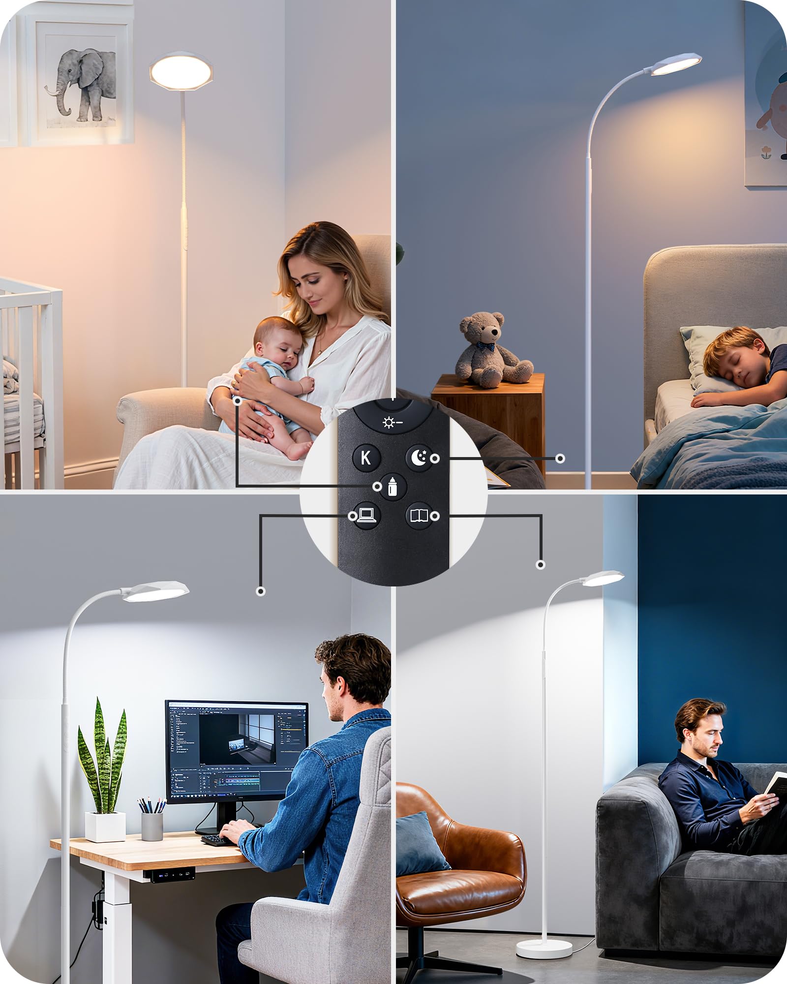 EDISHINE reading light at desk supports focused tasks and late-night study