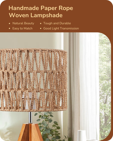 EDISHINE small table lamp triangular base improves stability on flat surfaces.