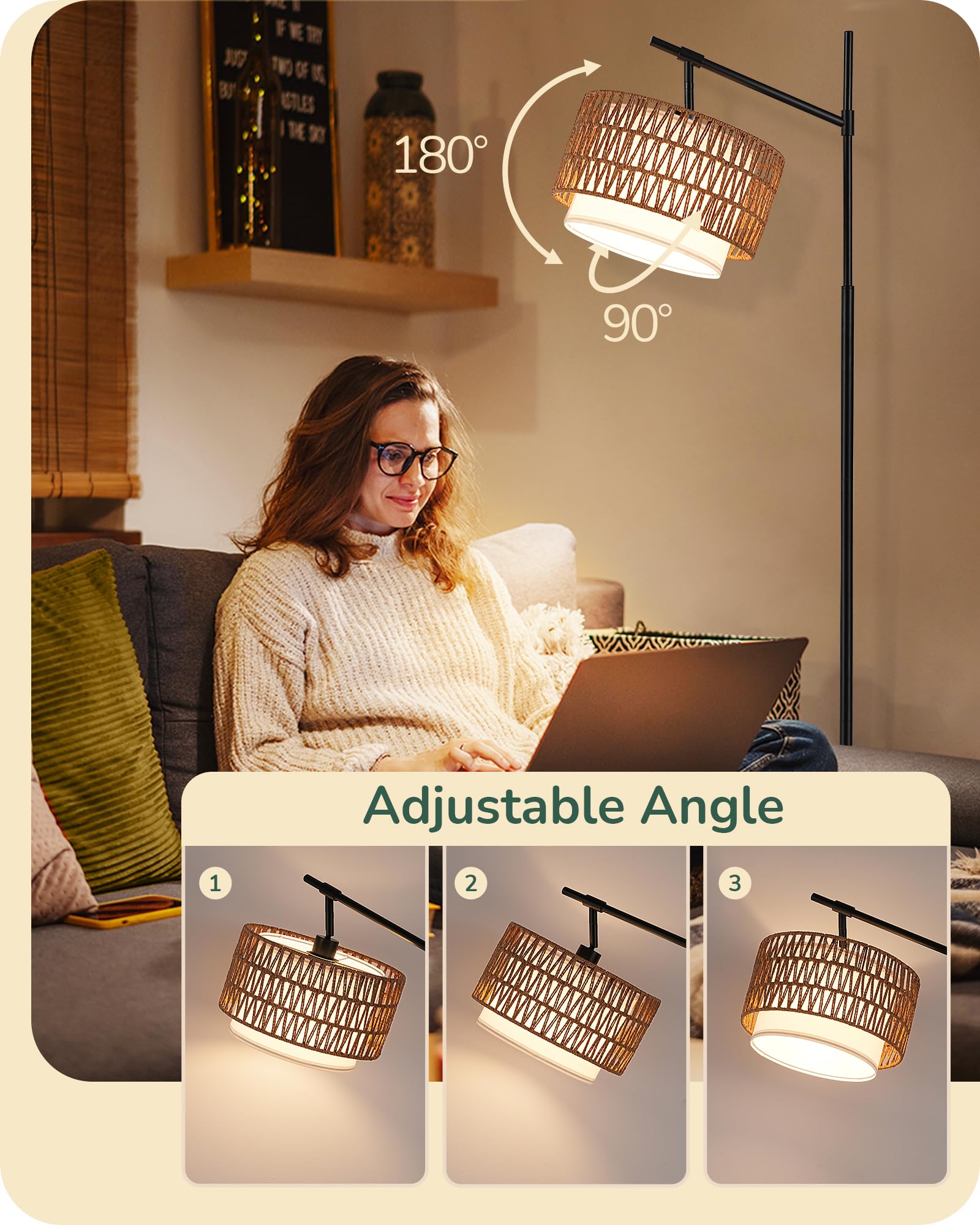 EDISHINE sturdy metal base ensures stability and safety.