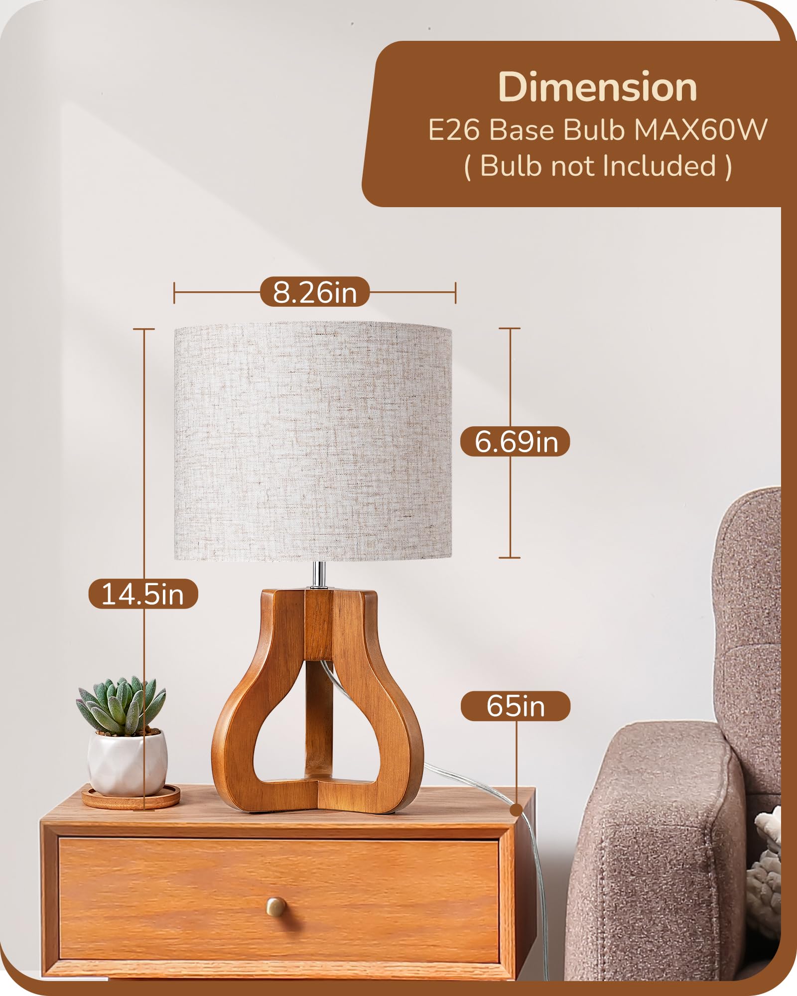EDISHINE stable tripod base lamp on a compact surface