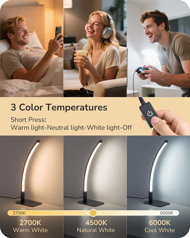 EDISHINE stepless dimming via touch for customized brightness.