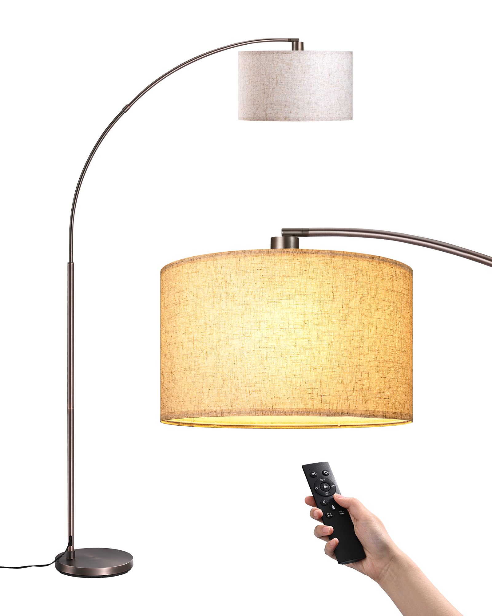 EDISHINE sturdy 11.8-inch base arc lamp suitable for corners
