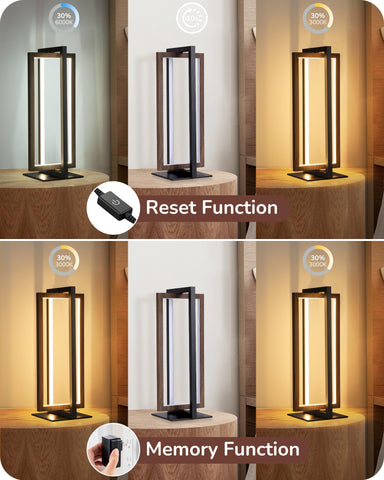EDISHINE lamp with reset and memory keeps brightness and color after power cycles.
