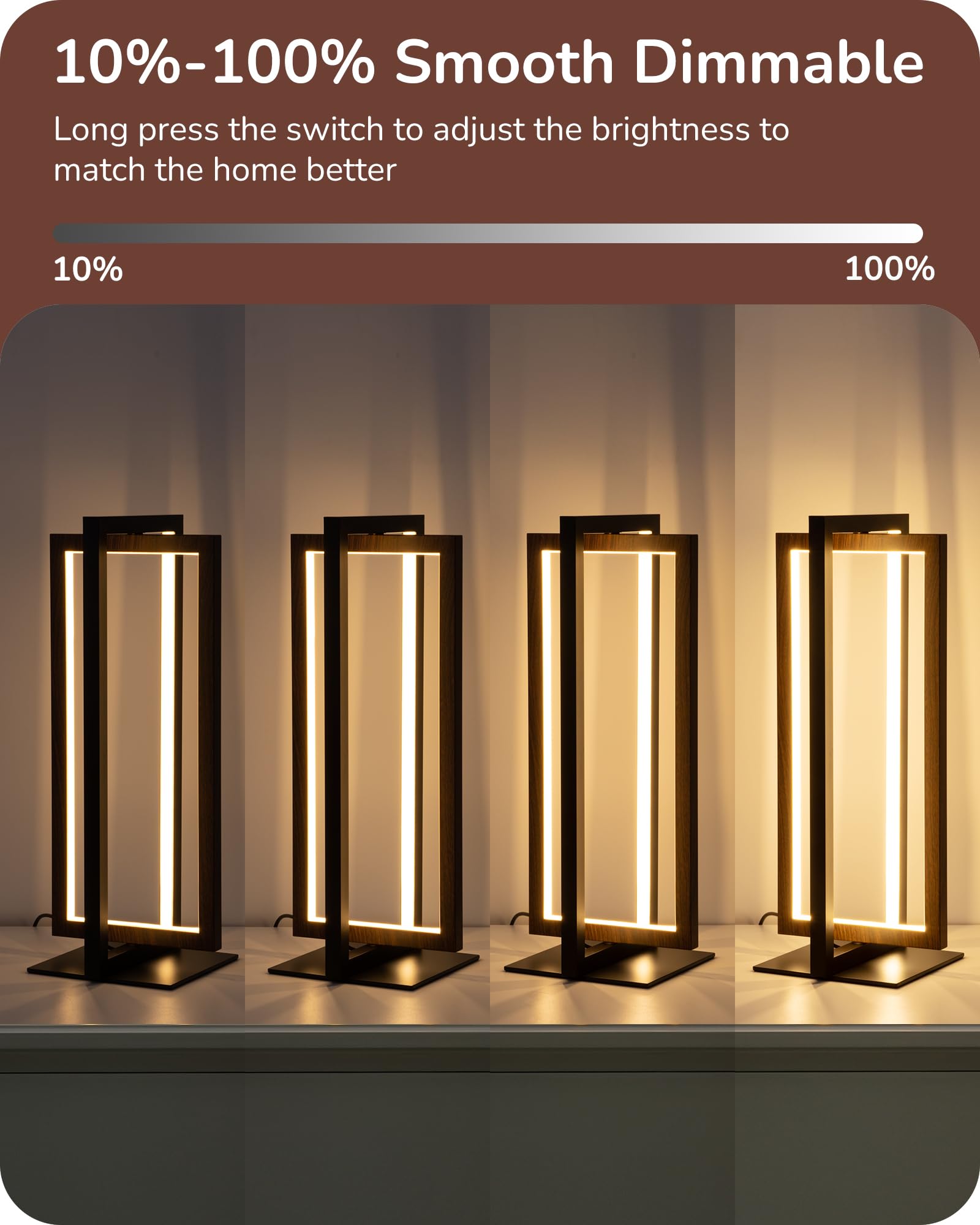 EDISHINE lamp featuring stepless dimming via touch for effortless brightness control.