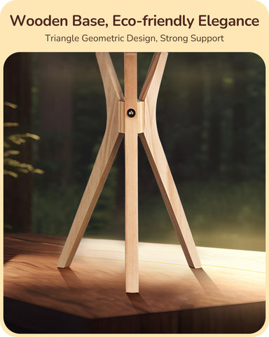 EDISHINE beige linen shade delivers soft, cozy light for reading.