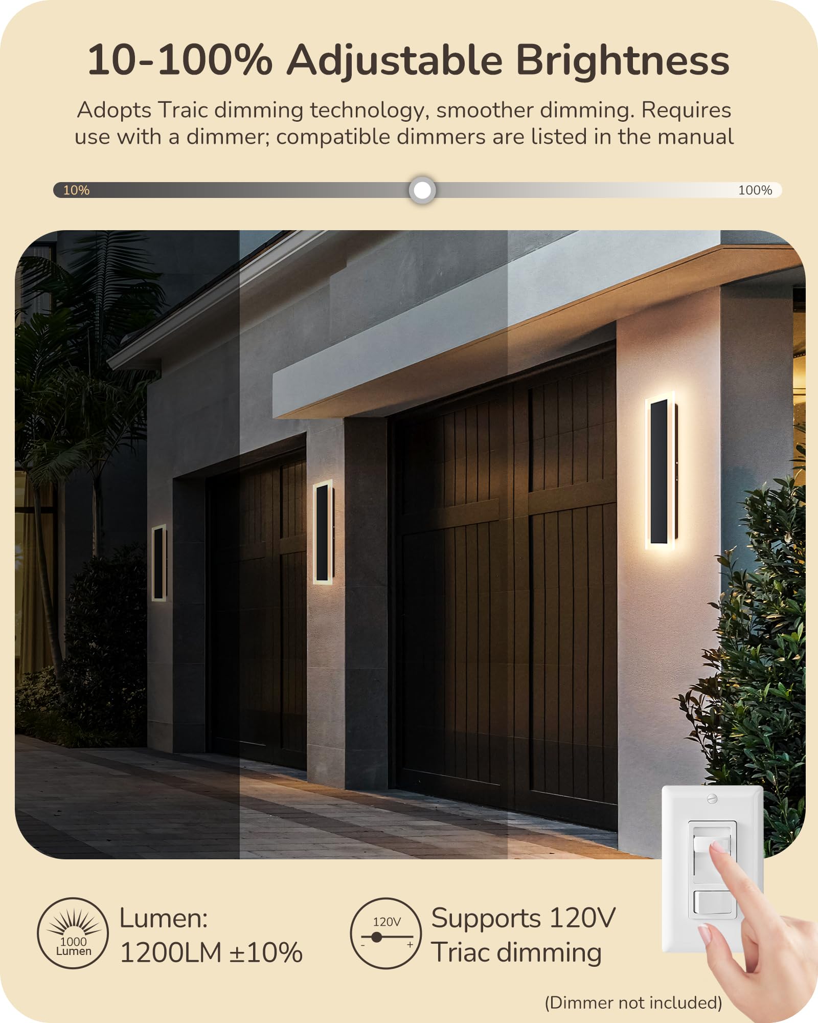 EDISHINE color temperature options from warm to cool for patios and garages