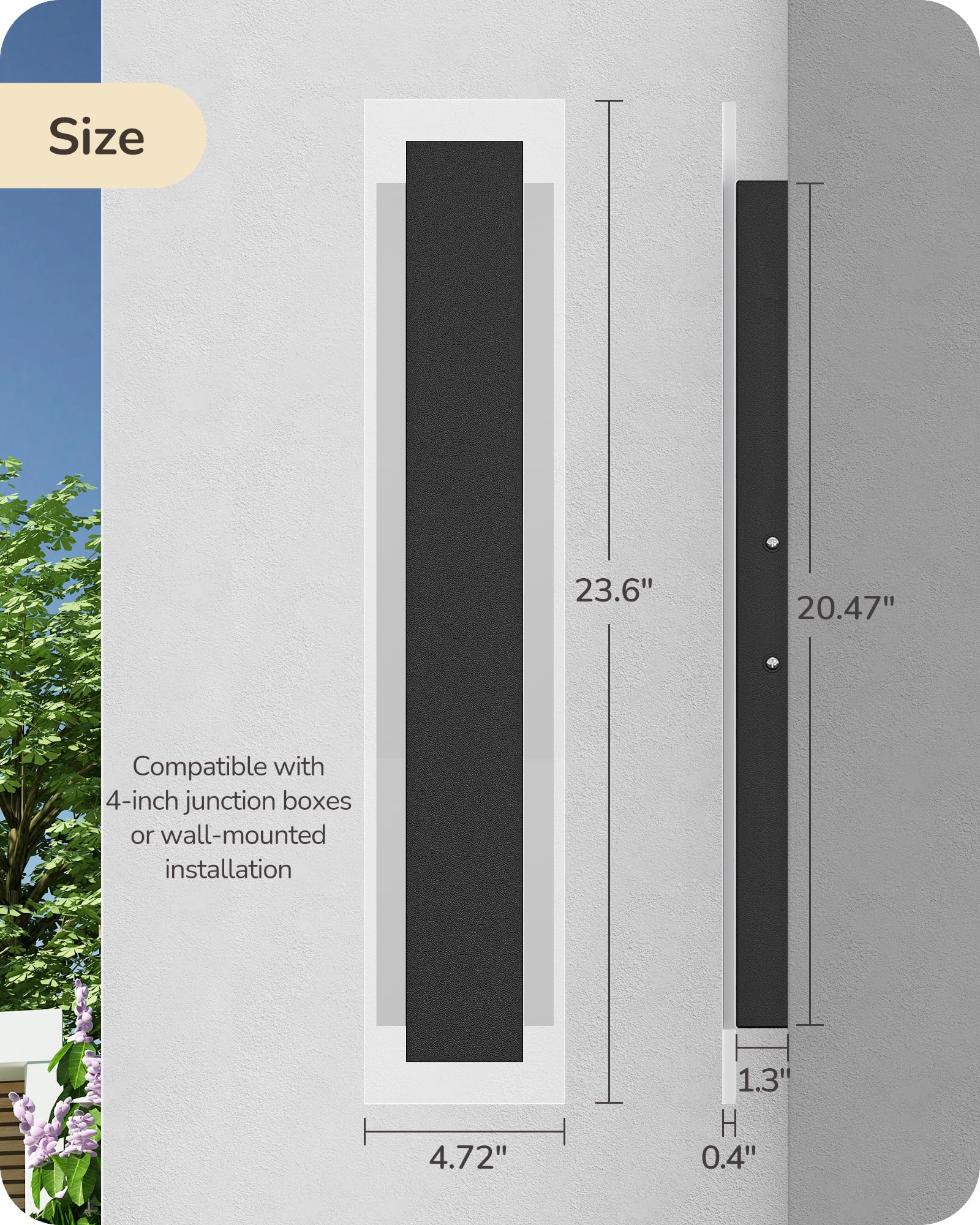 EDISHINE installation box detail demonstrating stable mounting