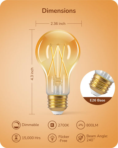 EDISHINE 700 lumens at 8W delivers strong presence in chandeliers and ceiling fans