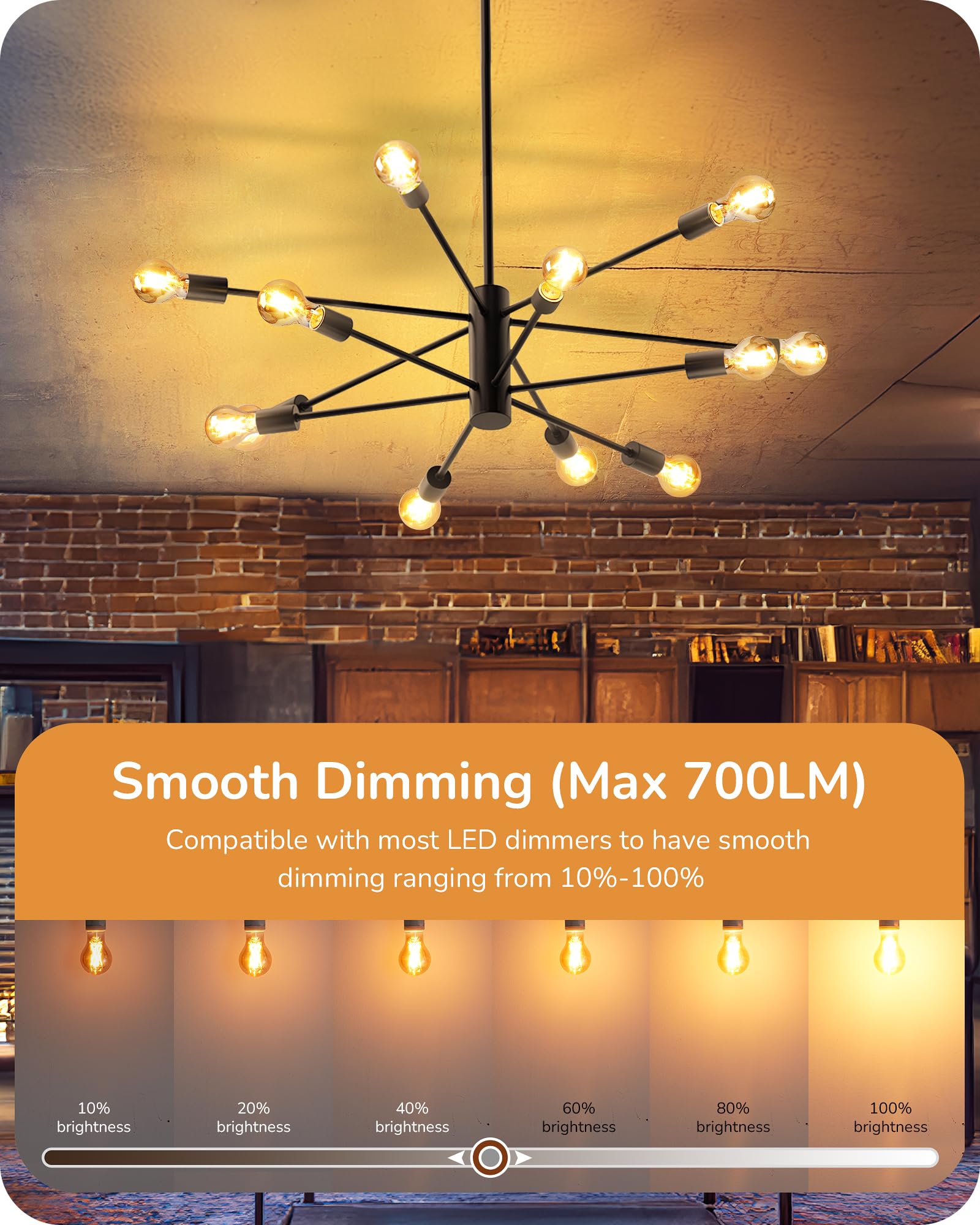 EDISHINE 80+ CRI Edison Bulbs render colors vividly, enhancing artwork and furnishings