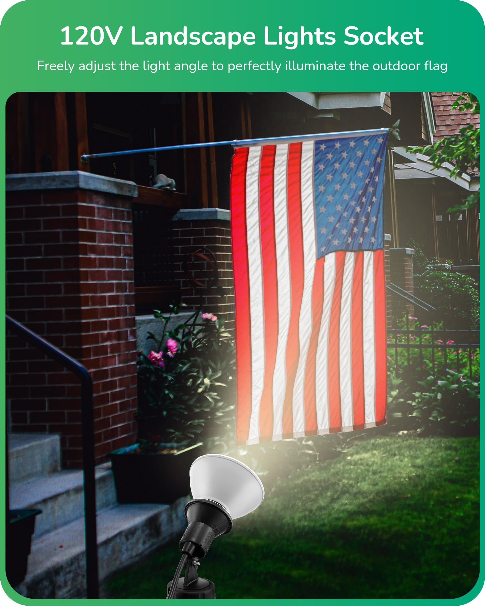 EDISHINE dual mounting options simplify outdoor installation