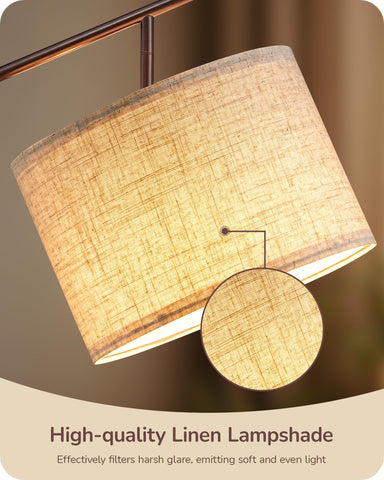 EDISHINE sturdy weighted base keeps lamp steady in busy rooms.