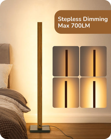 EDISHINE wood-grain pole and base add natural texture to your space.