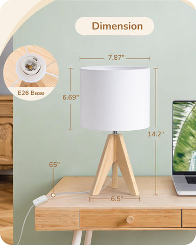 EDISHINE wooden tripod base adds stability and natural warmth.