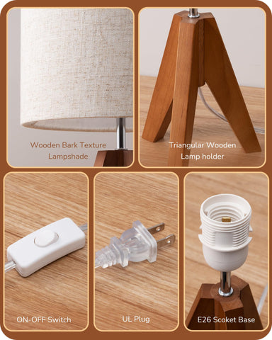 EDISHINE wooden tripod legs providing sturdy, stable support.