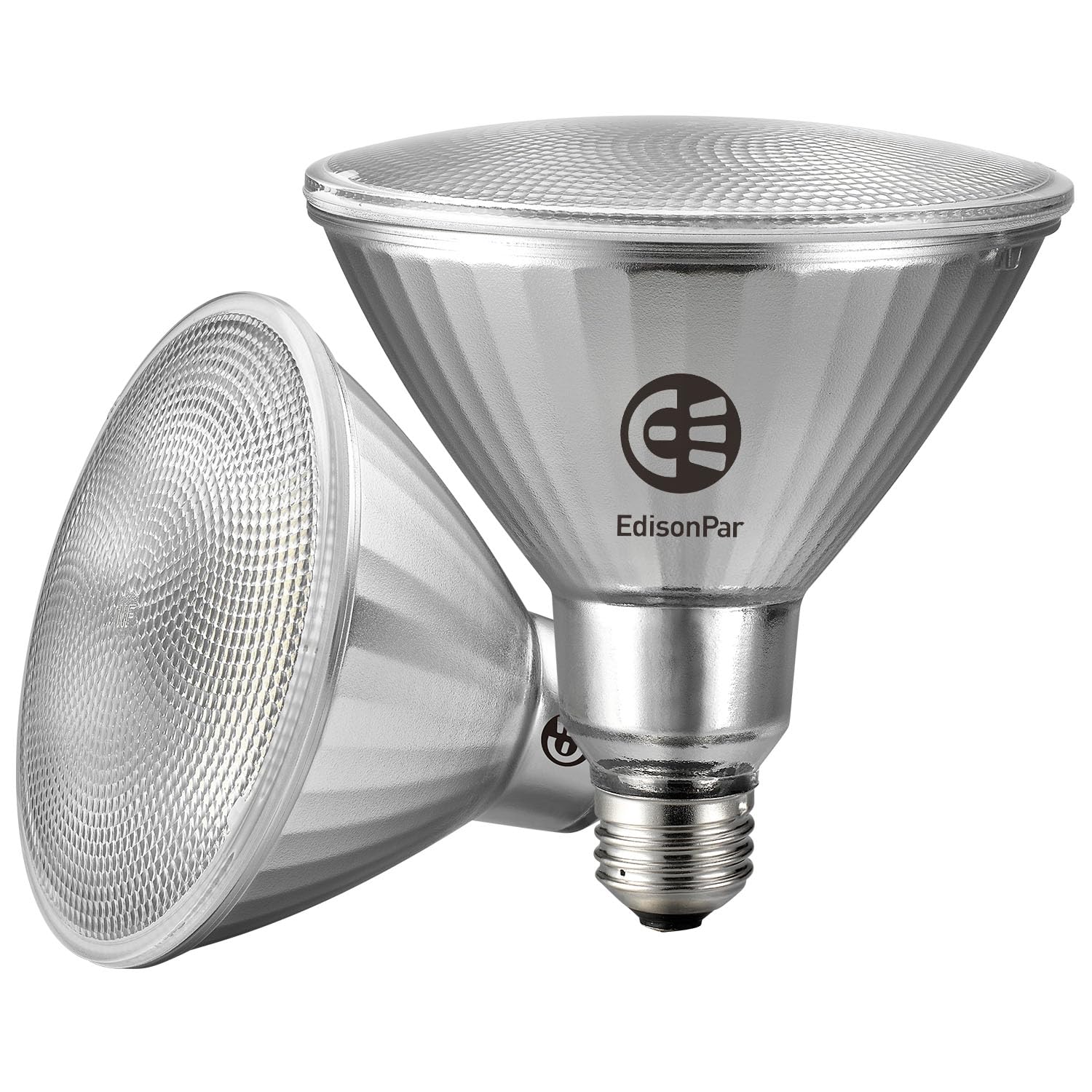 EdisonPar full-glass PAR38 LED flood bulb for indoor and outdoor lighting.