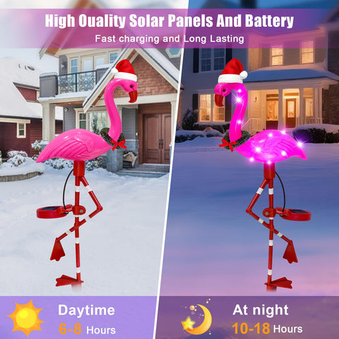 Easy no-wiring setup makes outdoor decorating quick and tidy.